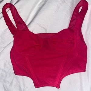 Pink crop top going out shirt